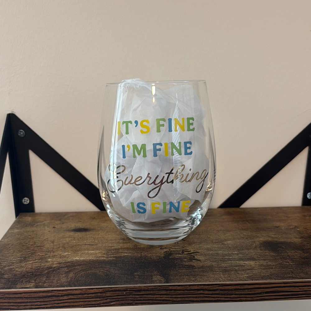 Colorful Quote Wine Glass